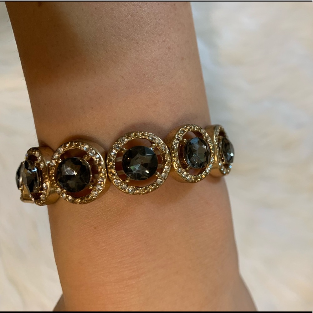 Dark grey and gold bracelet